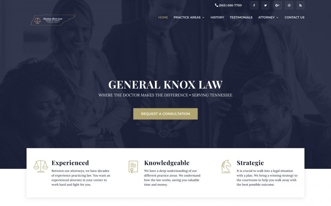 General Knox Law Website Design