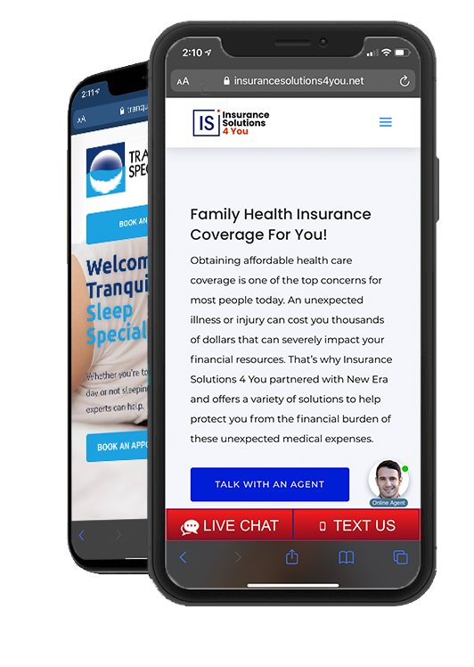 Wordpress website design examples on mobile